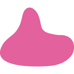 A Smooth Pink Blob Shape on a Transparent Background Ideal for Graphic Design and Abstract Art Projects