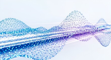 Abstract futuristic network visualization with connected dots and lines
