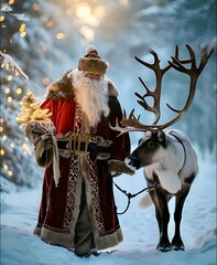 santa claus on a sledge