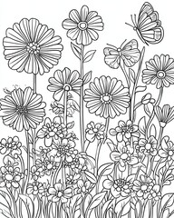 Intricate floral design with butterflies.