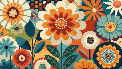 seamless pattern with flowers