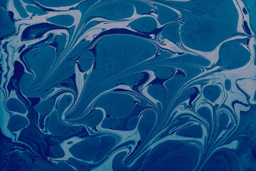 Abstract marble floral pattern texture. Traditional art of Ebru marbling