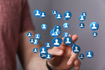 Visual of a network connection representing social media and collaboration. Ideal for business, teamwork, and digital connectivity concepts.