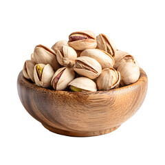 Delicious Pistachio Nuts in Wooden Bowl - Nutritious and Fresh Snack Option