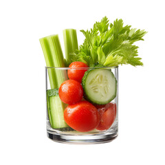 Vibrant Fresh Vegetable Display with Celery and Cucumber for Healthy Eating Concept