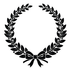 Laurel wreath with bow