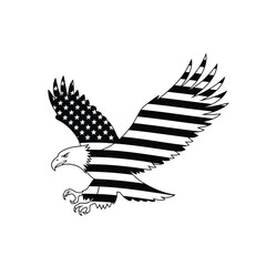 Eagle with american flag wings