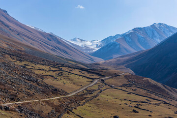 mountain landscape with blue sky