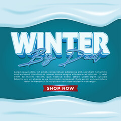 Obraz premium Icy Winter Big Deal Sale Promotion