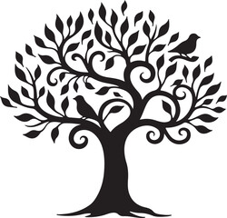 Obraz premium Tree Silhouette SVG Design 