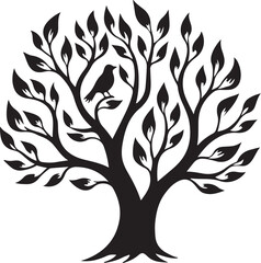 Obraz premium Tree Silhouette SVG Design 