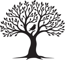 Tree Silhouette SVG Design
