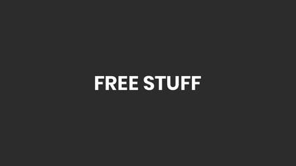 Free Stuff Swirly Lines Text Animation 4K – Promotional Element for Giveaways, Access Bonuses, and Complimentary Items