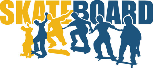 Urban Skateboard Graphic Apparel Design