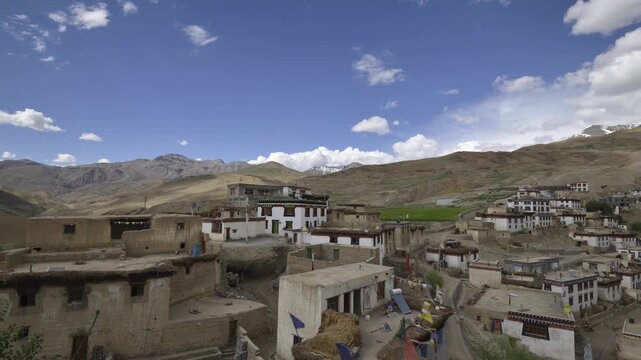 Timelapse at Kibber Village, Spiti Valley, Himachal Pradesh