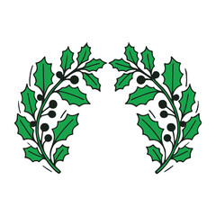 Holly Berry Arch SVG