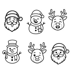 set of funny cartoon characters