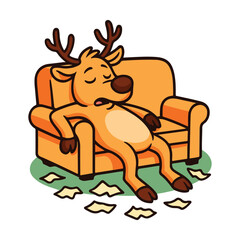 Reindeer Couch Chill SVG