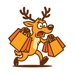 Startled Shopping Stag SVG