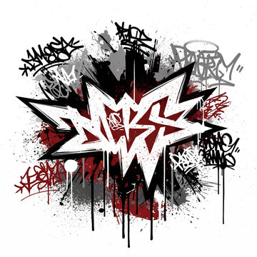 Explosive Graffiti Art with a Whisk Concept and Splatter Effect