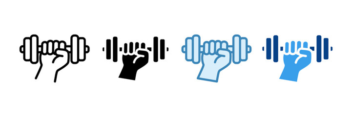 Weight Lifting Icon Set Multiple Style Collection