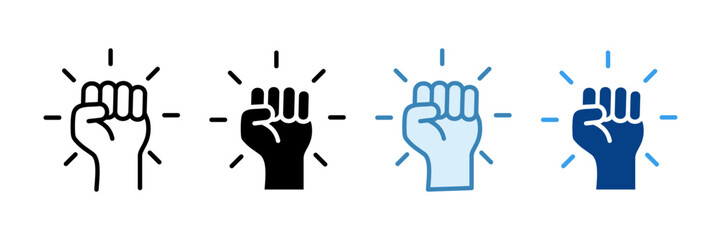 Fototapeta premium Never Give Up Icon Set Multiple Style Collection