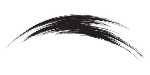 vector black line, grunge brush strokes ink paint isolated on white background. eps 10