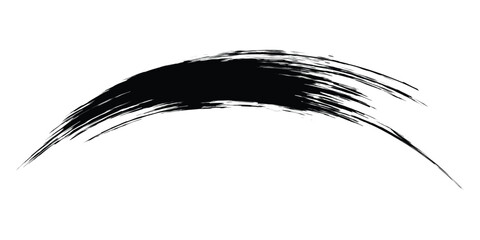 vector black line, grunge brush strokes ink paint isolated on white background. eps 10 vector