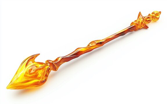 Firebolt Broomstick Polished with Gleaming Shine Isolated on White Background.