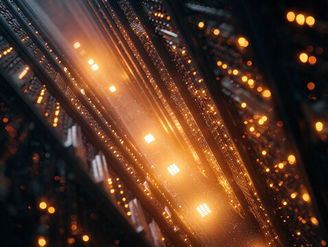 Abstract digital background with glowing circuits and pathways, symbolizing connectivity, innovation, and technology. Ideal for tech, finance, or futuristic themes. - Powered by Adobe