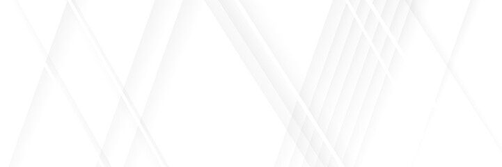 Dynamic White and grey geometric abstract background with tech lines