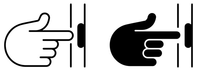 doorbell push button finger icon