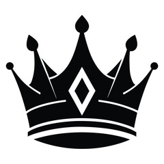 Vector crown icon featuring a golden royal king and queen symbol illustration and majestic power design