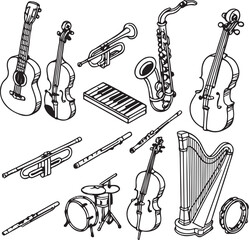 Musical Instruments Vector Bundle.eps © VanChien