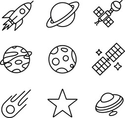 Obraz premium Vector icon set collection of food, sweets, meat, bread, and fish illustrations for restaurant design