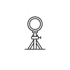 Sleek ring light on tripod offers perfect illumination for content creation and professional shoots