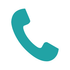 Minimal telephone icon silhouette vector illustration with white background for communication and call design concepts