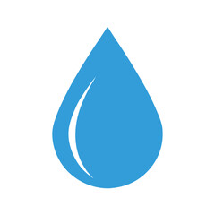 Minimal water droplet silhouette vector illustration with white background for eco friendly and environmental water concept