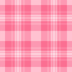 Punk vector tartan texture, interior plaid check pattern. Napkin background seamless textile fabric in red and light colors.