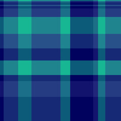 Fototapeta premium Vibrant texture tartan check, track plaid textile pattern. Fade seamless vector background fabric in blue and cyan colors.