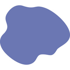 Abstract Blob Shape In A Soft Blue Hue On A Transparent Background