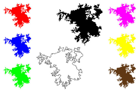 Owo city (Federal Republic of Nigeria, Ondo State) map vector illustration, scribble sketch Ogho Imade map