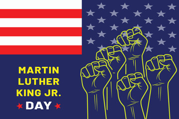 Martin Luther king JR day vector art