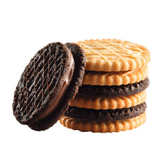 Delicious Cookies Isolated on White Background for Professional Use