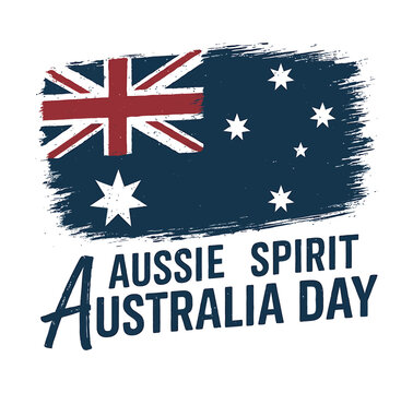 Grunge Aussie Spirit Flag Design