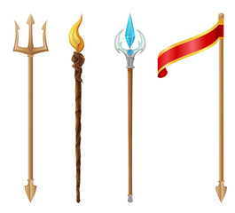 detailed vector illustration showing a variety of fantasy and ancient weapons and shields the image features swords, axes, hammers, spears, and torches