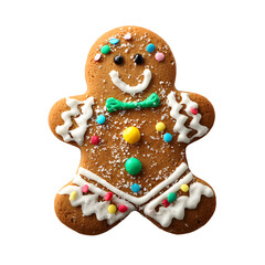 Beautifully Decorated Gingerbread Cookie with Icing for Festive Holidays