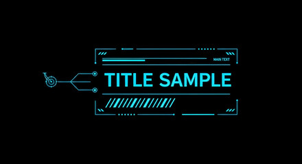 Dynamic futuristic HUD overlay with glowing cyan accents for modern tech presentations and sci-fi visuals