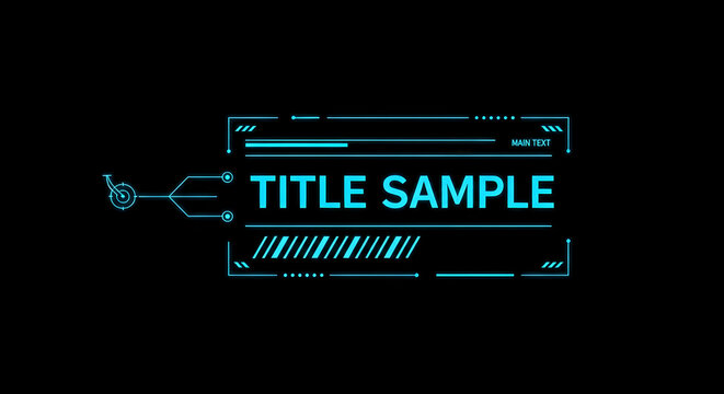 Dynamic futuristic HUD overlay with glowing cyan accents for modern tech presentations and sci-fi visuals