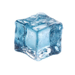 Refreshing Fresh Cool Ice Cube Isolated on White Background for Creative Designs